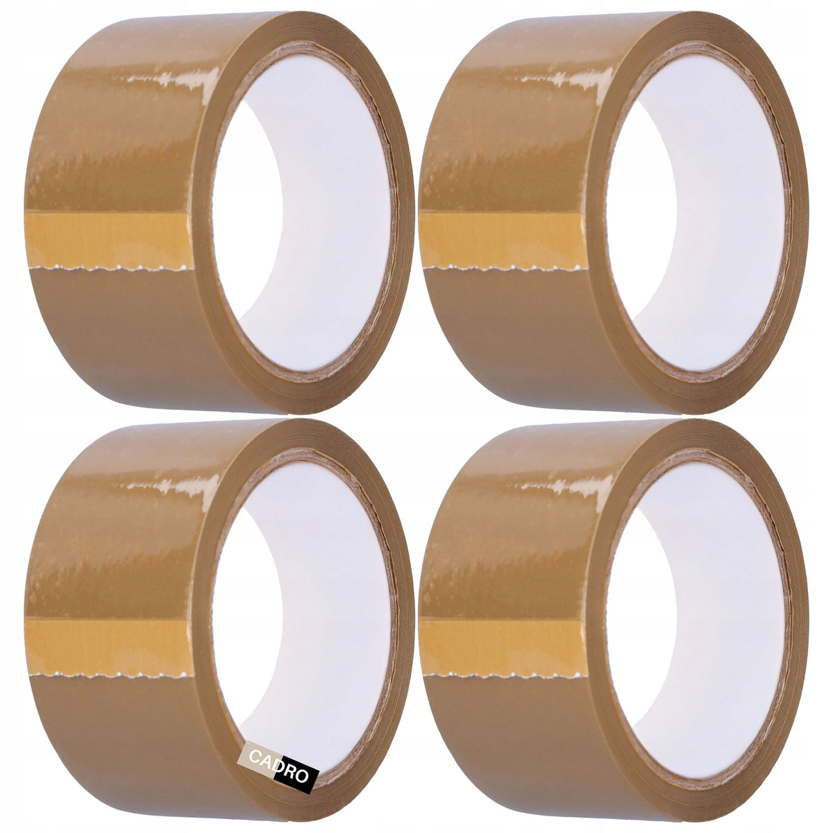 4x Packing tape brown 48mm 60y durable for packing solvent 48/60