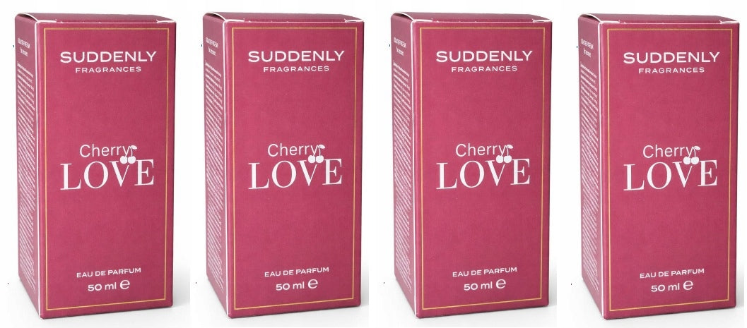 4x Perfumed Water Suddenly Fragrances Cherry Love Women's 50ml