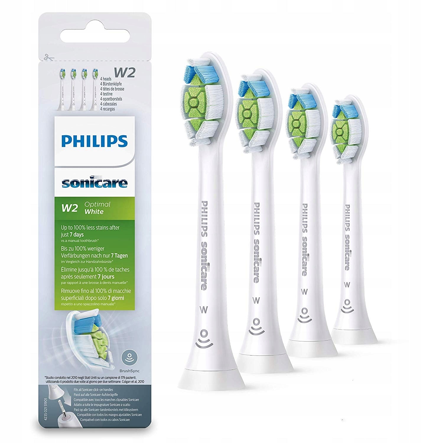 4x Philips Sonicare W2 Optimal White HX6064 white