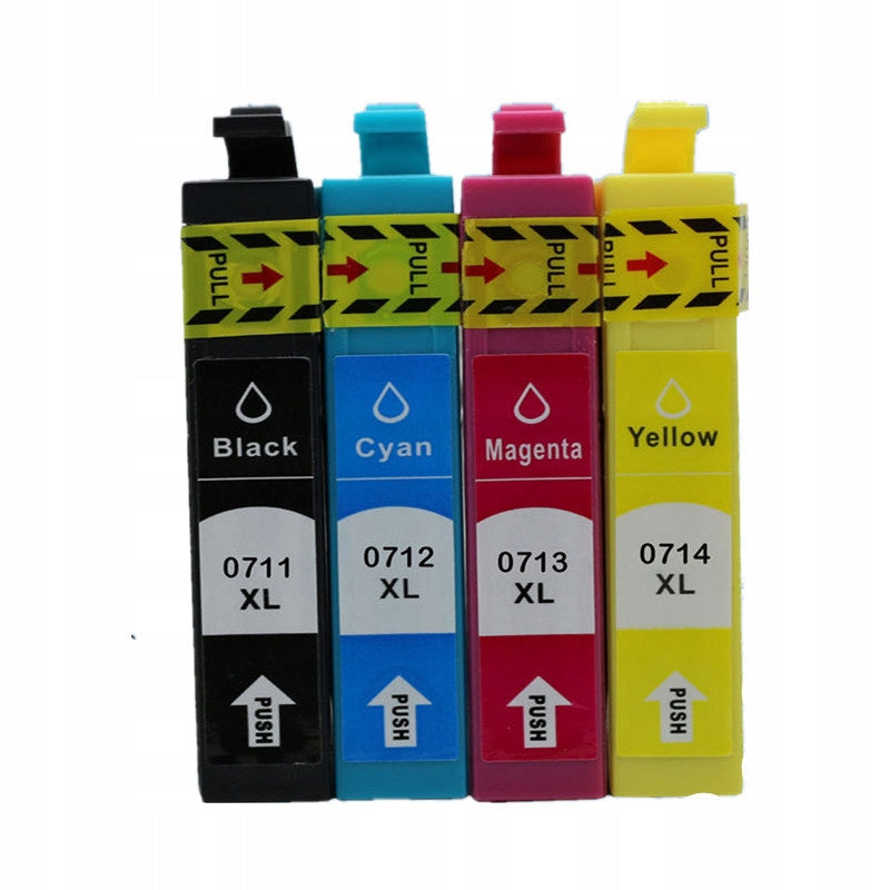 4x Replacement Ink Epson T0711 for Stylus DX8400 DX8450 DX9000 High Quality