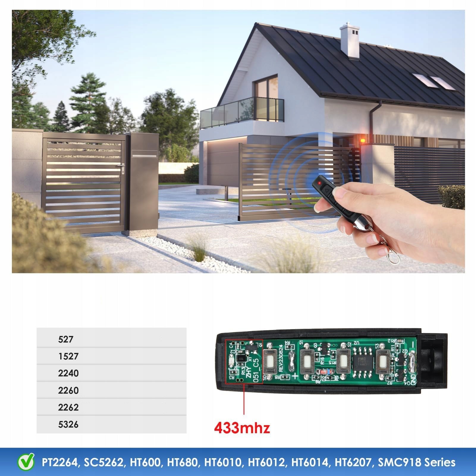 4x SELF-COPYING REMOTE CONTROL FOR GATE UNIVERSAL FOR ALARM Packaging status original