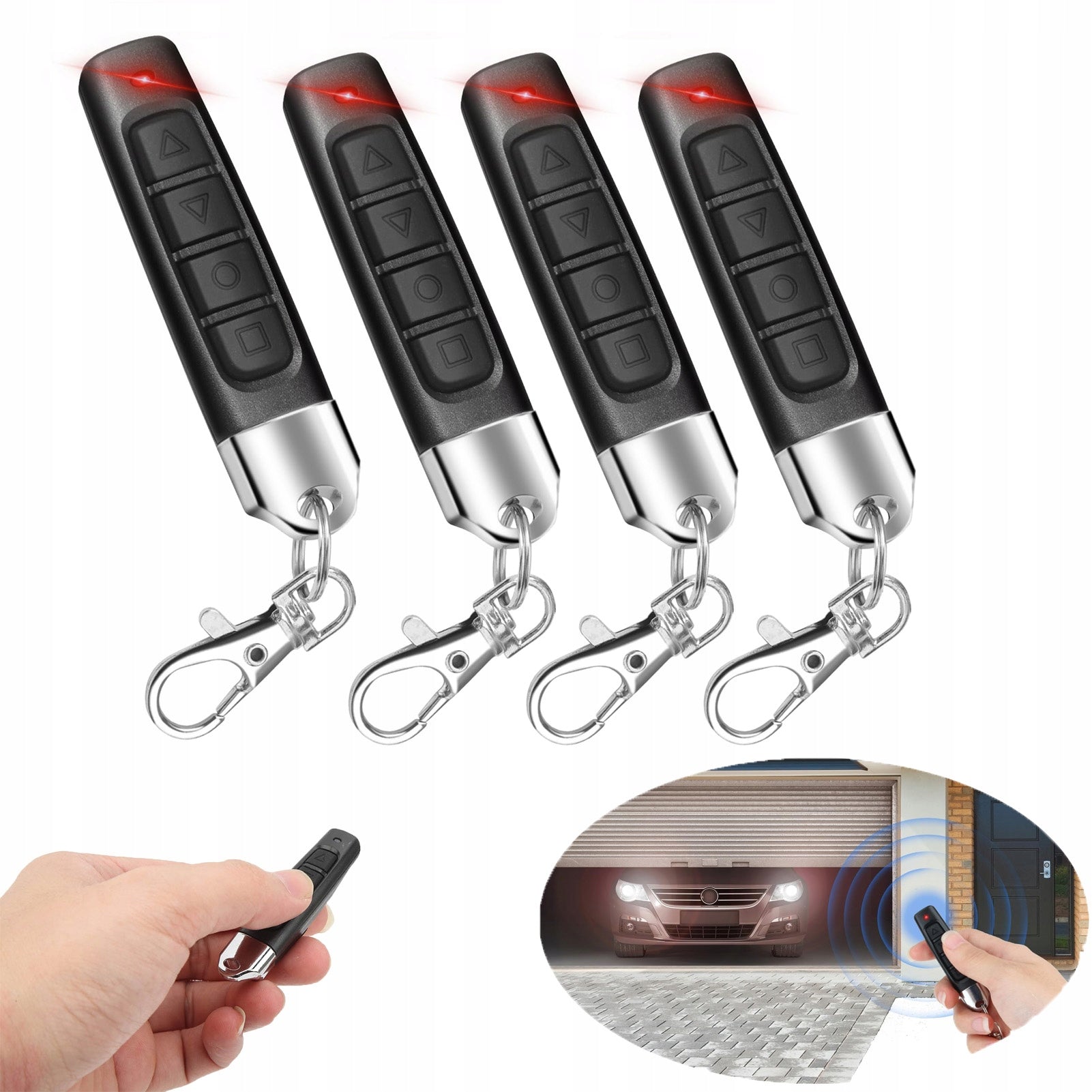 4x SELF-COPYING REMOTE CONTROL FOR GATE UNIVERSAL FOR ALARM