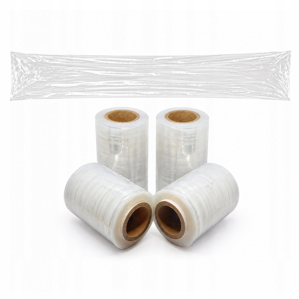 4x STRETCH FILM STRETCH MINIRAP 10CM TRANSPARENT COLORLESS