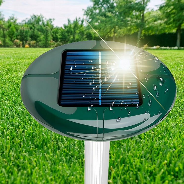 4x STRONG DETERRENT FOR MOLES VOLES MICE RODENTS SOLAR MARTENS UP TO 3400m² Batteries included yes