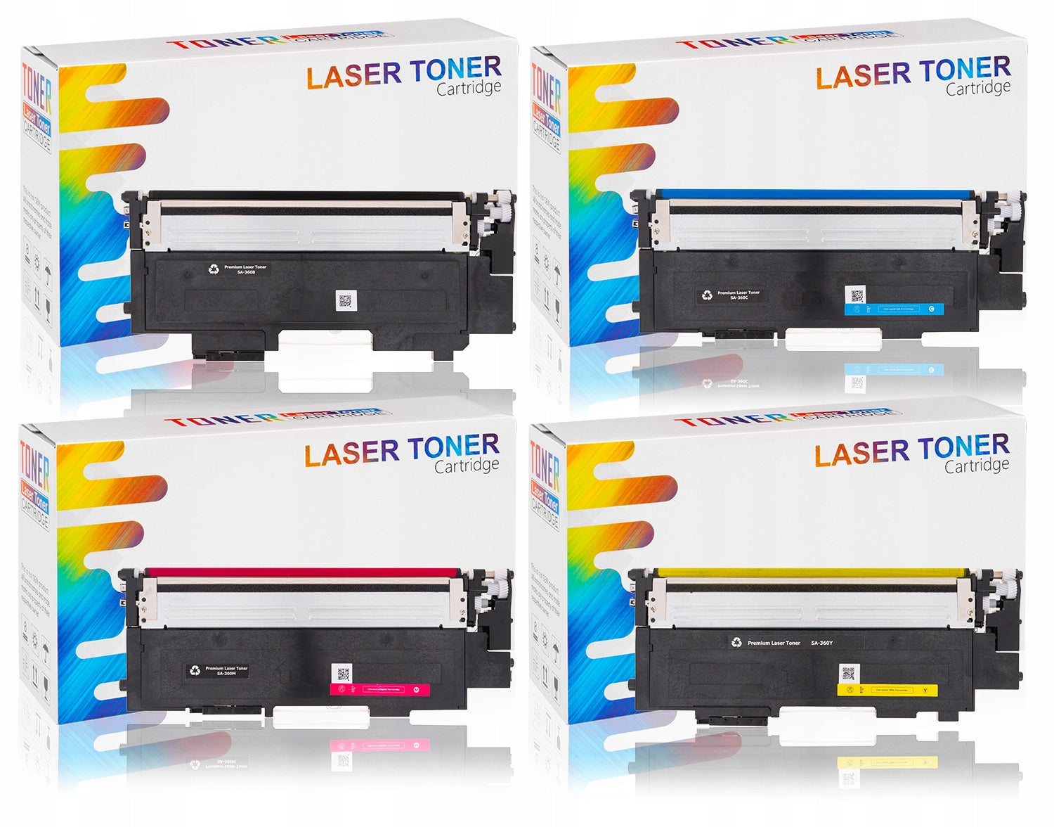 4x TONER CARTRIDGE FOR SAMSUNG CLT-K406S CLP-365W CLX-3305FN