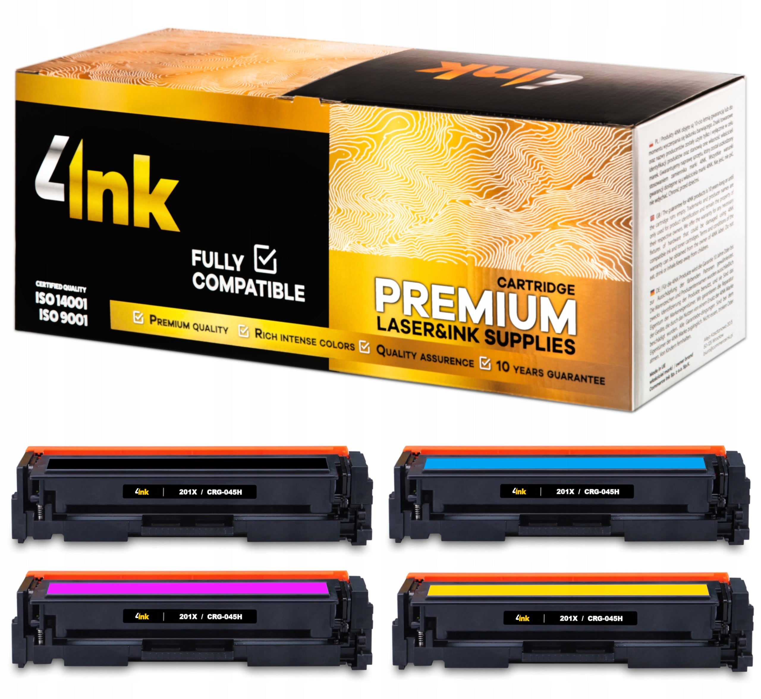 4x TONER CF400X XL FOR HP COLOR LASERJET PRO M252dw M274dn M277dw PRINTER