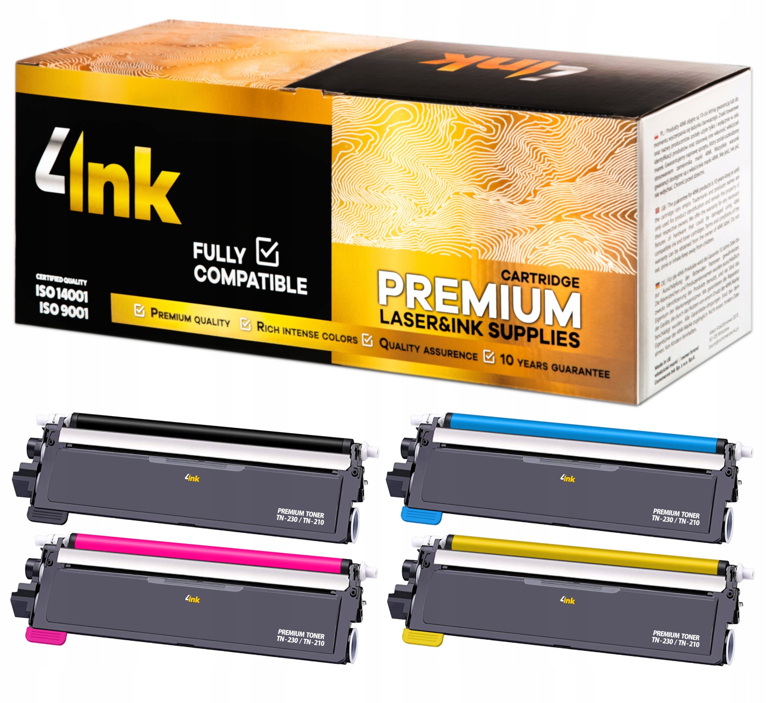 4x TONER FOR BROTHER TN241 DCP-9015CDW DCP-9020CDW Manufacturer code BR-TN241