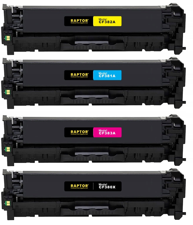 4x TONER FOR HP Color LaserJet M476nw CF380X 312A Manufacturer Raptor