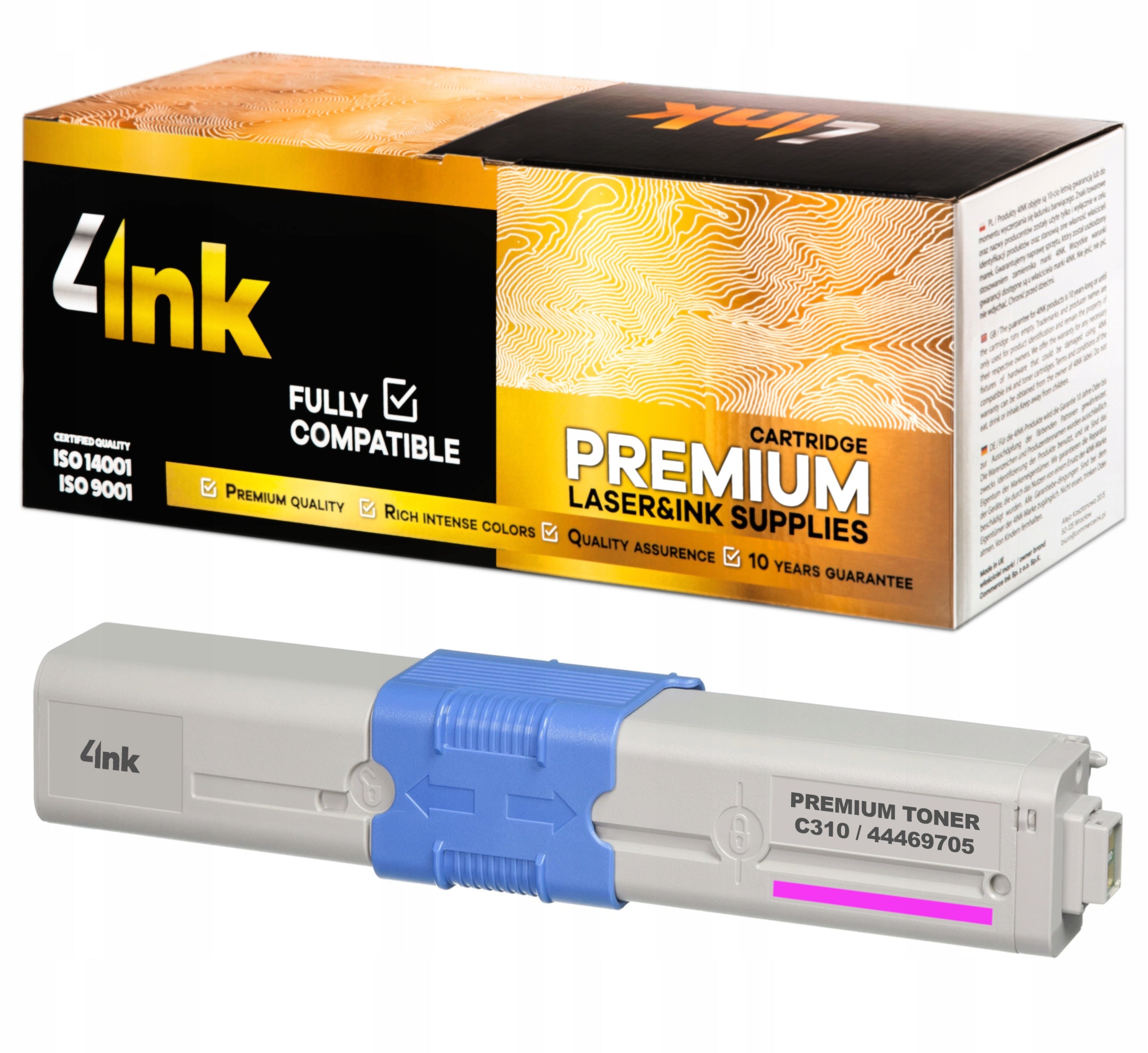 4x TONER FOR OKI C310dn C530dn MC362dn MC562dnw XL Manufacturer code C310 / 44469803 / 44469706 / 44469705 /