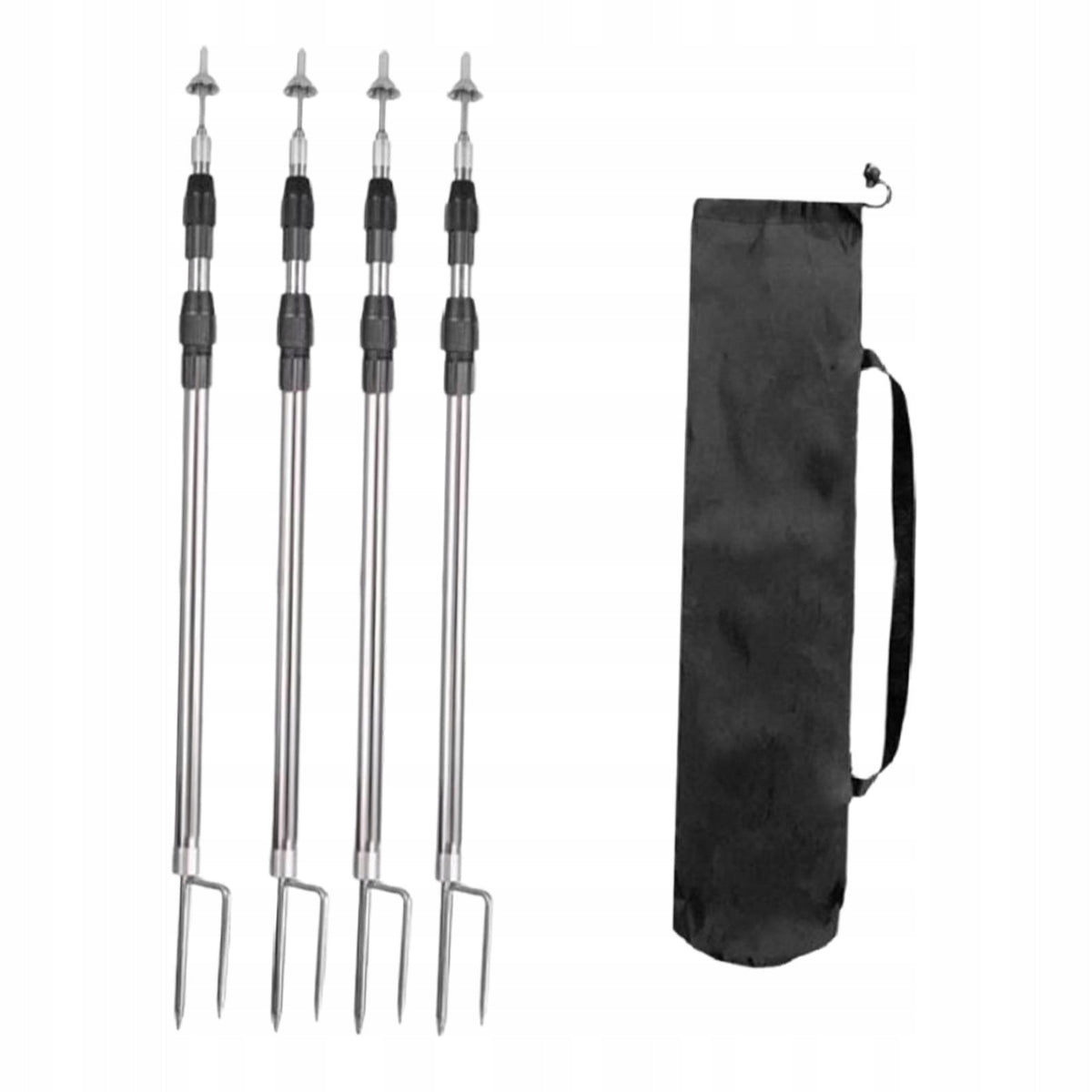 4x Tarp Poles Tent Rods Portable Multifunctional Universal Telescoping 2.5M Manufacturer code 05766071892