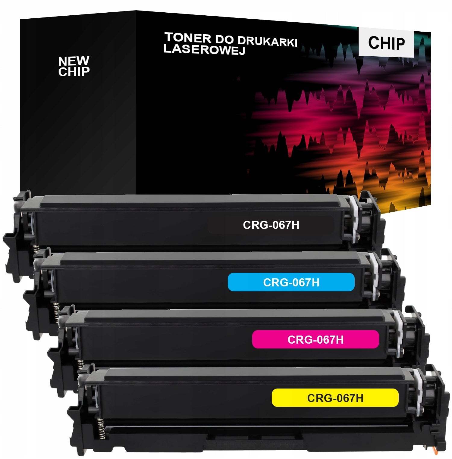 4x Toner CMYK Set for Canon CRG067H, MF651Cw, MF657Cdw, MF655Cdw, LBP631dw Printers