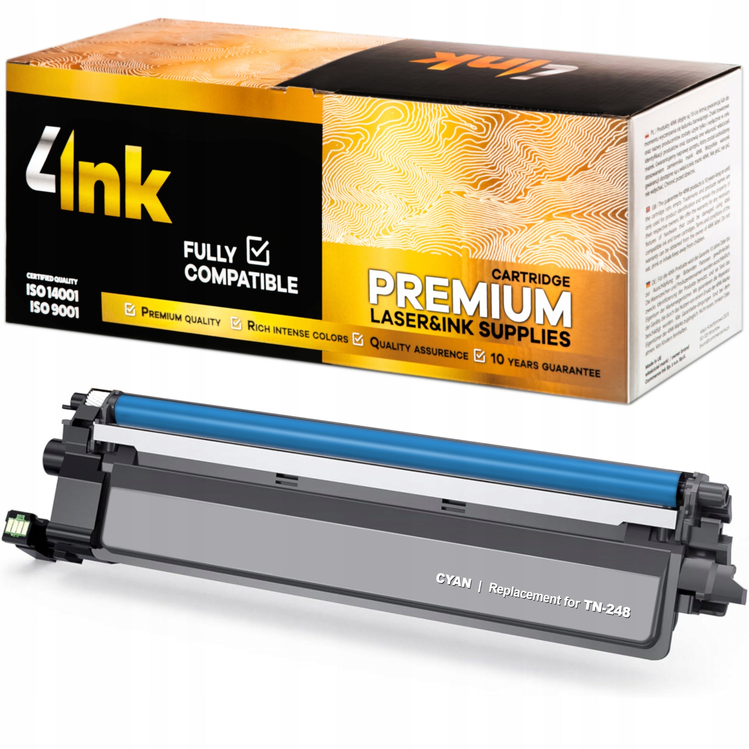 4x Toner Cartridge for Brother DCP-L3560CDW L3520CDW HL-L8230CDW L3220CW MFC-L3740CDW Manufacturer 4INK