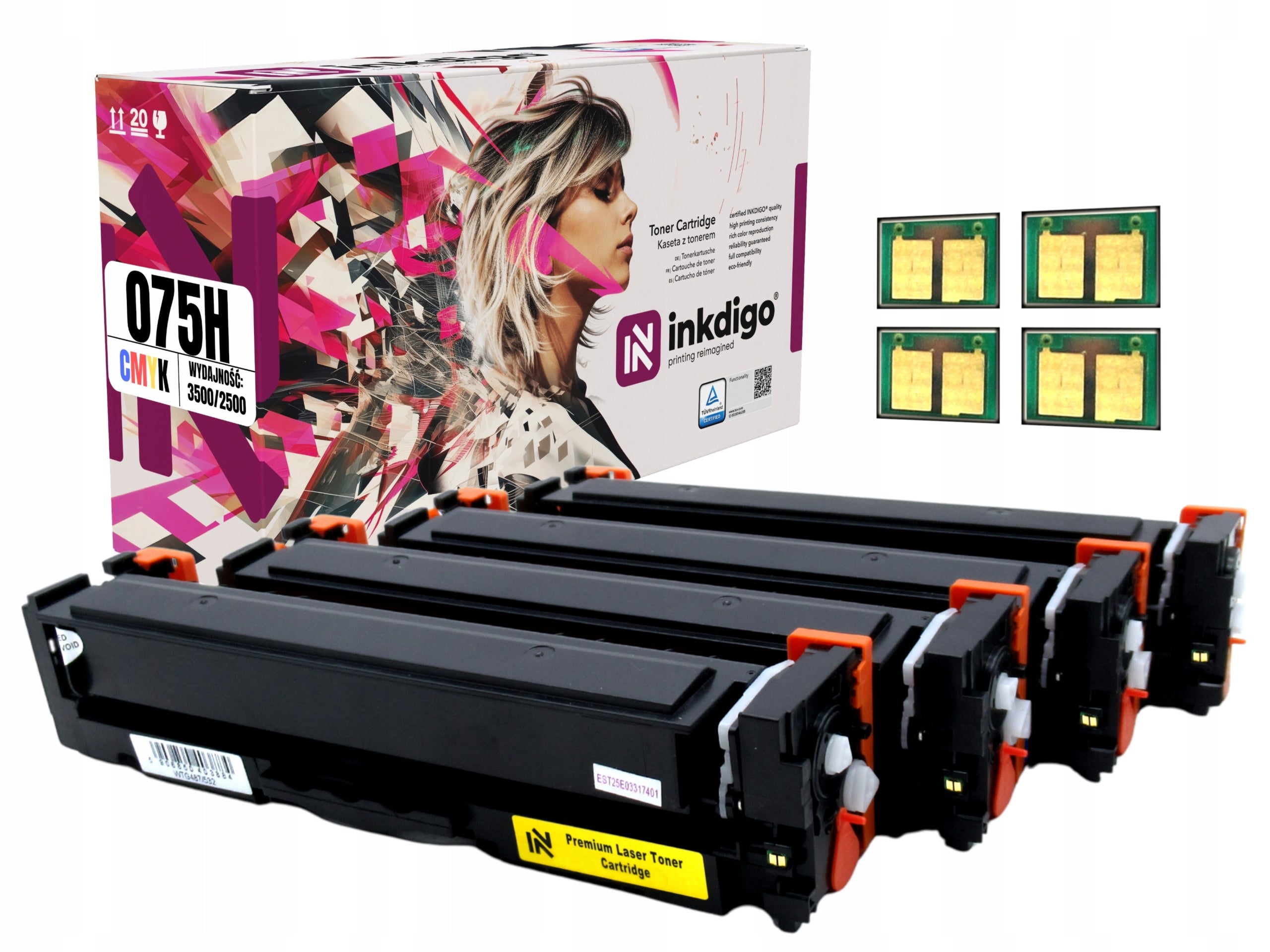 4x Toner cartridge 075H for Canon i-SENSYS LBP-646Cdw MF667Cdw printers