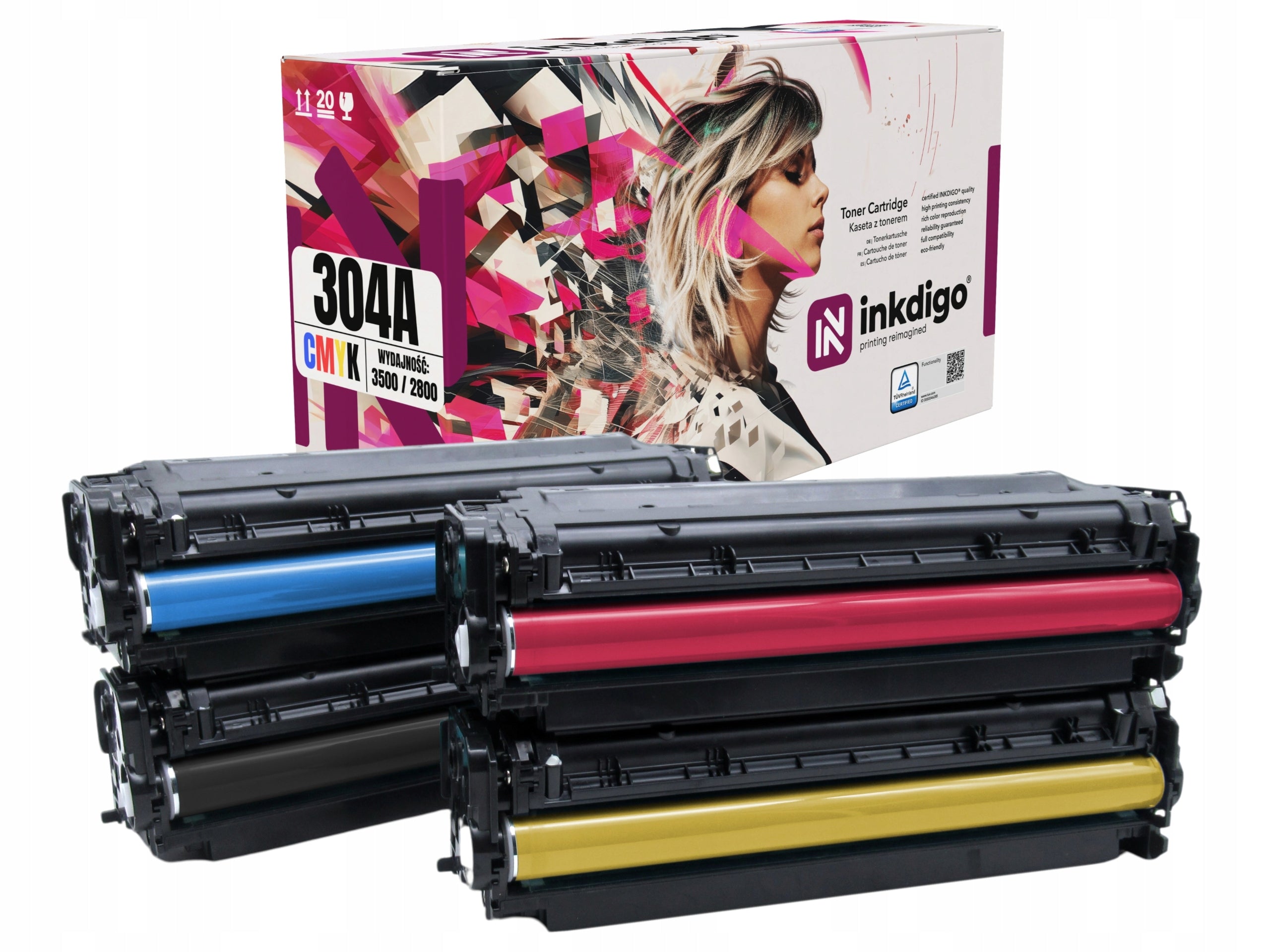 4x Toner cartridge for HP Color LaserJet CM2320NF MFP set