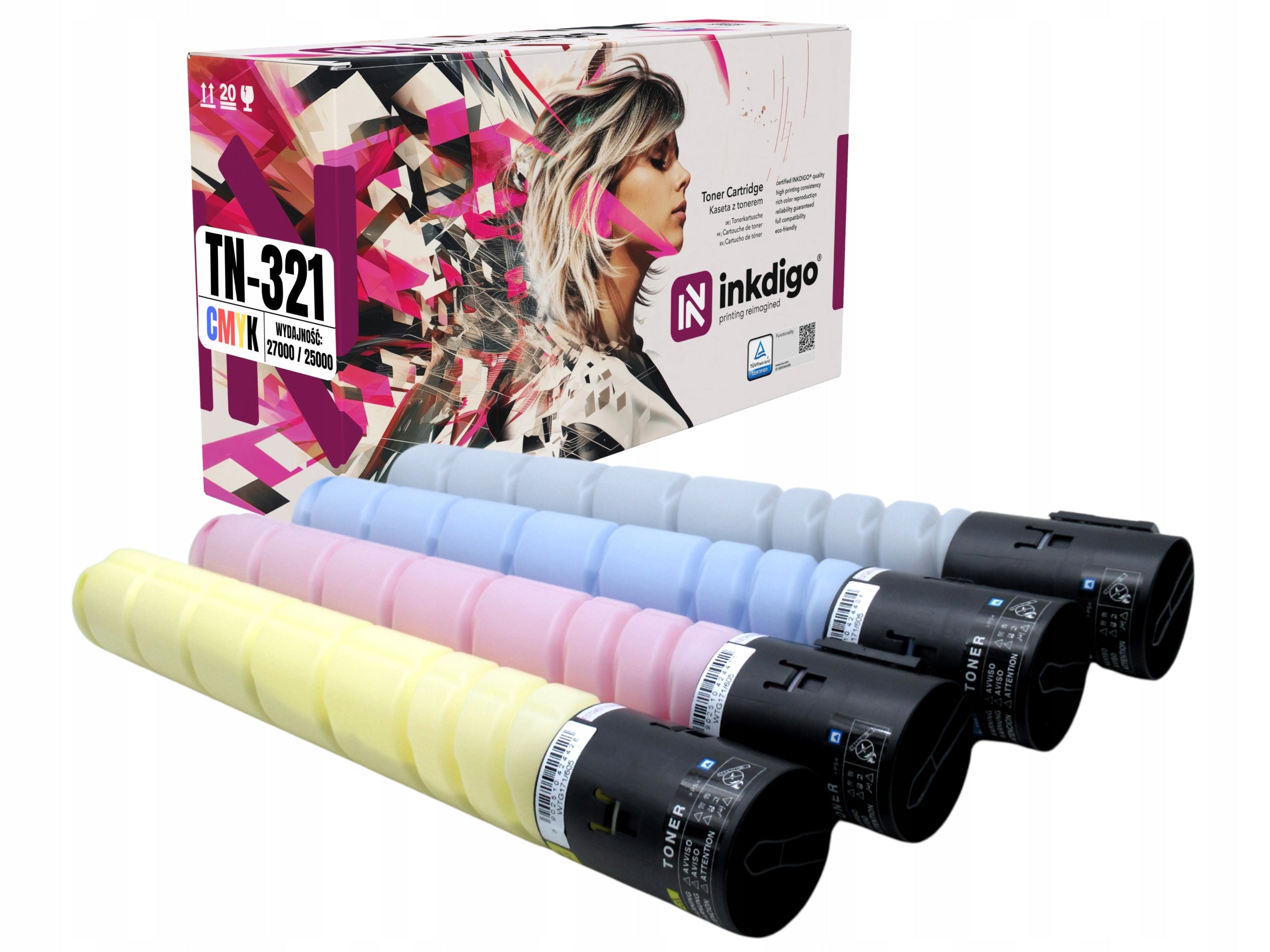 4x Toner cartridge for Konica Minolta C224E C284 C364E TN321