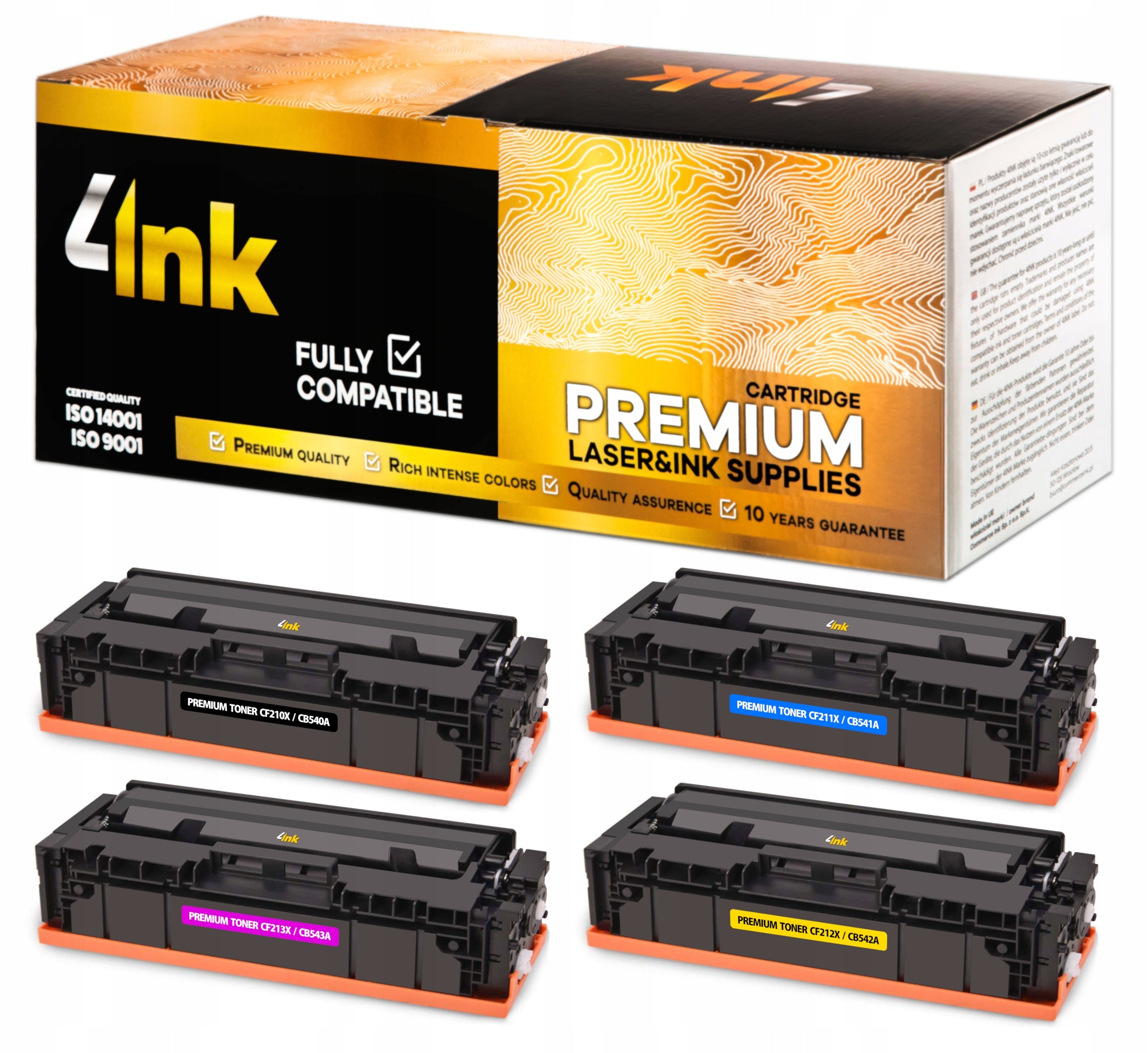 4x Toner for HP LaserJet M251n M276n M251nw M276nw