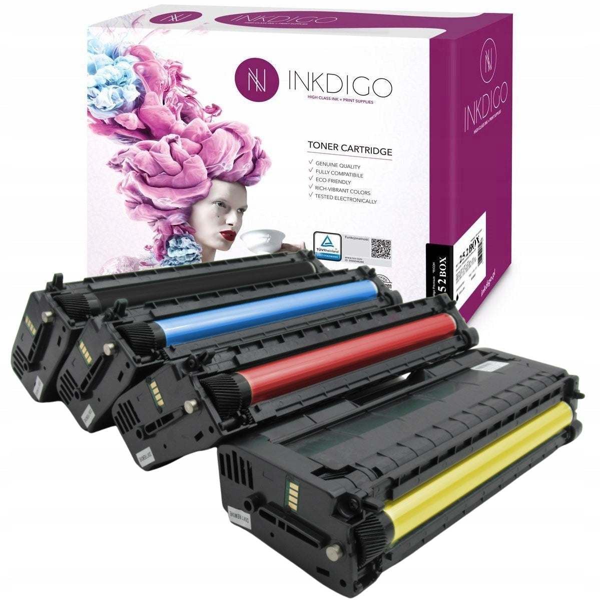 4x Toner replacement 407716 - 407719 for RICOH SPC252