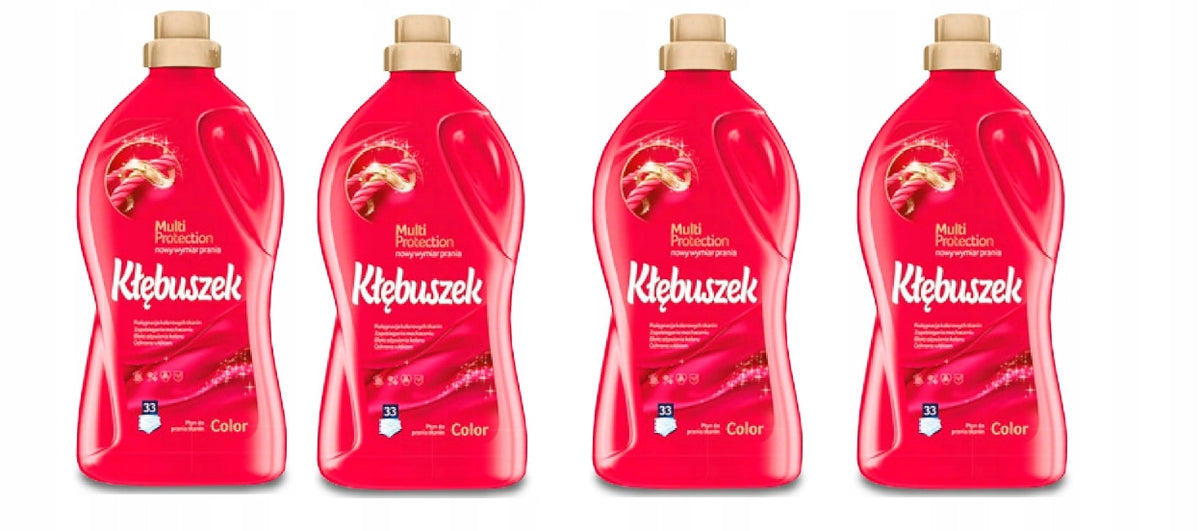 4x Washing liquid Kłębuszek Color 1,82l