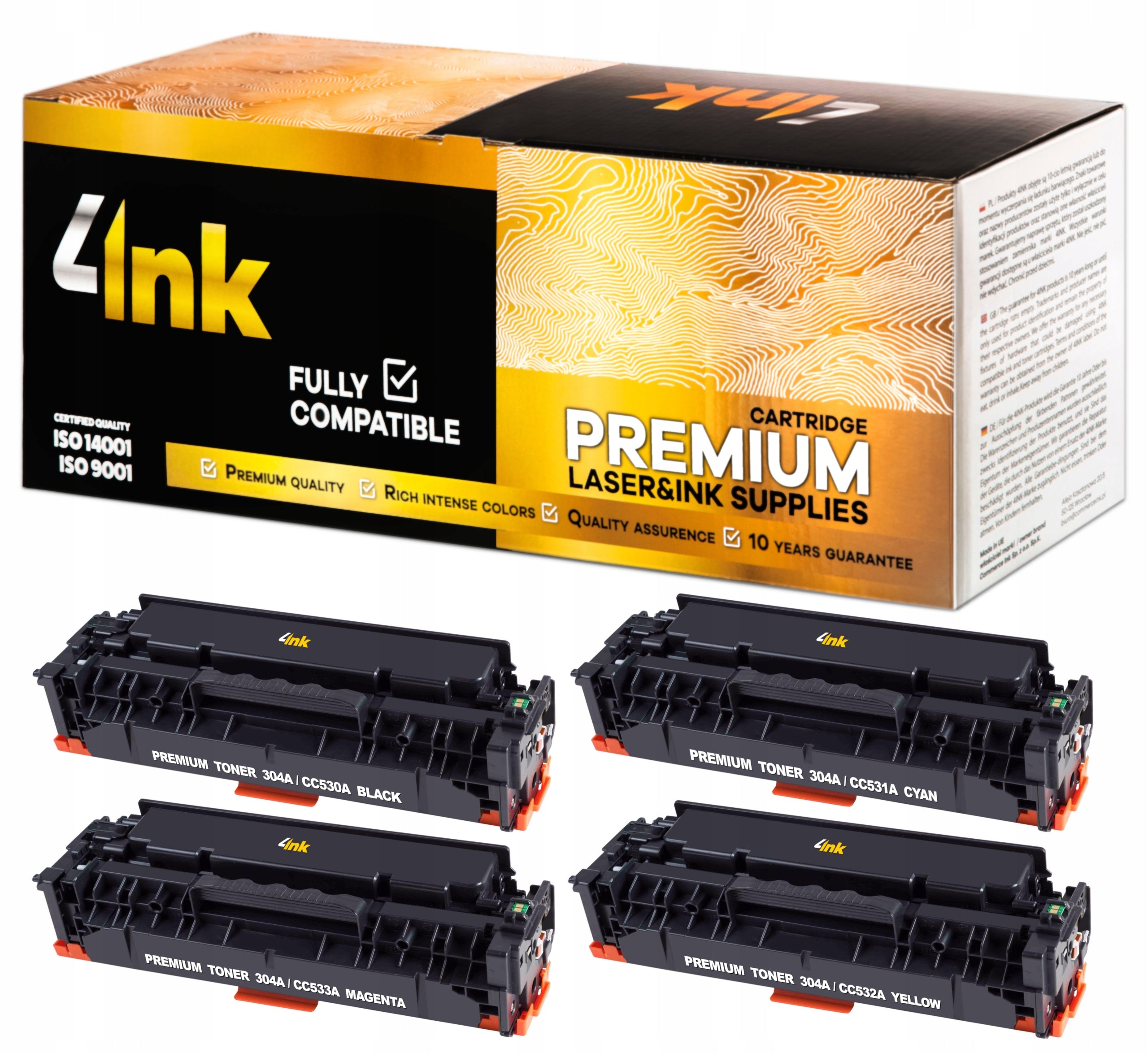4x XL TONER FOR HP COLOR LASERJET CM2320 CP2020 CP2025 PRINTER