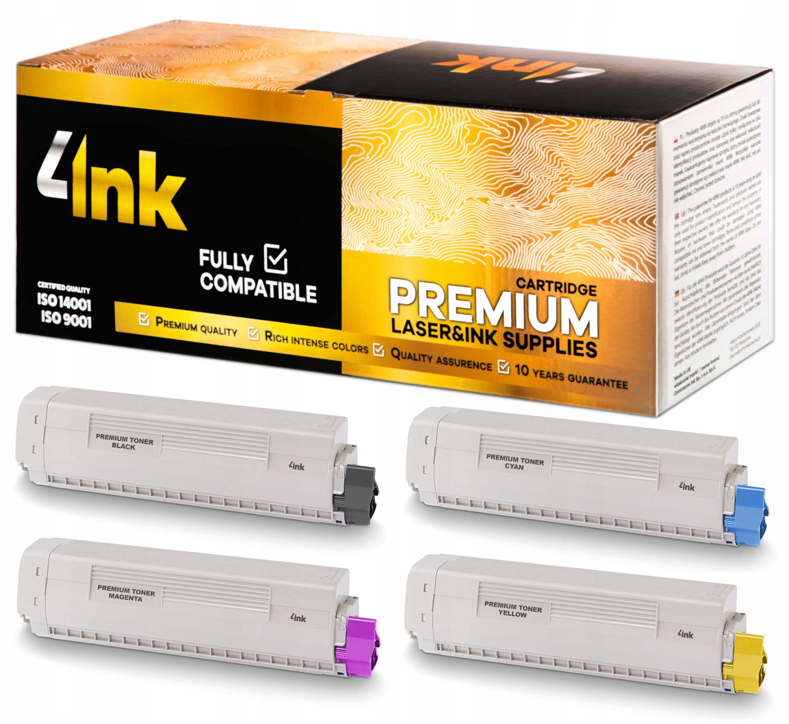 4x XL TONER FOR OKI MC853 MC853dn MC873 MC873dn MC883 MC883dn PRINTER