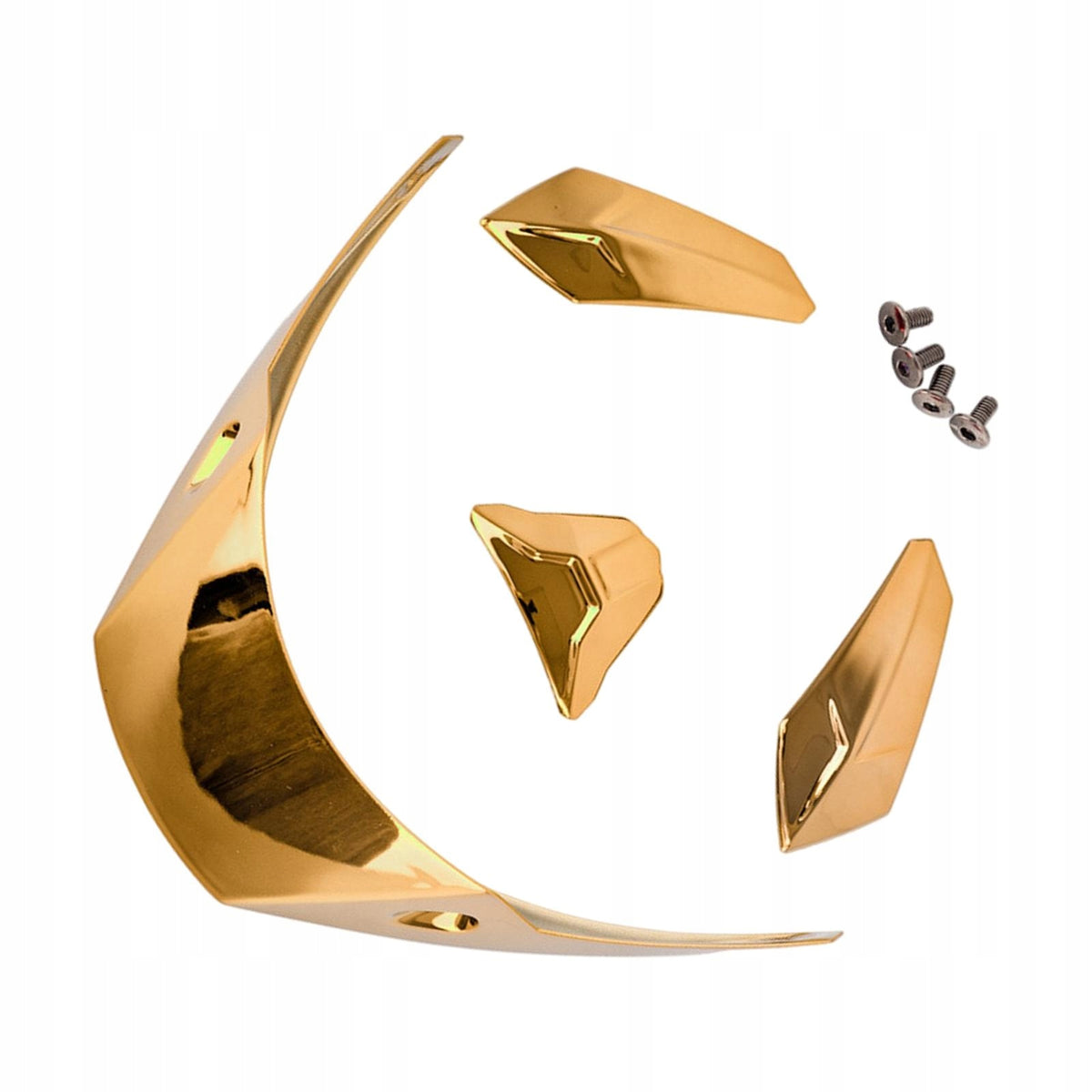 4x helmet Spoiler Helmet Adornment Trim Replacement Tail Accessories Gold EAN (GTIN) 6902689605924