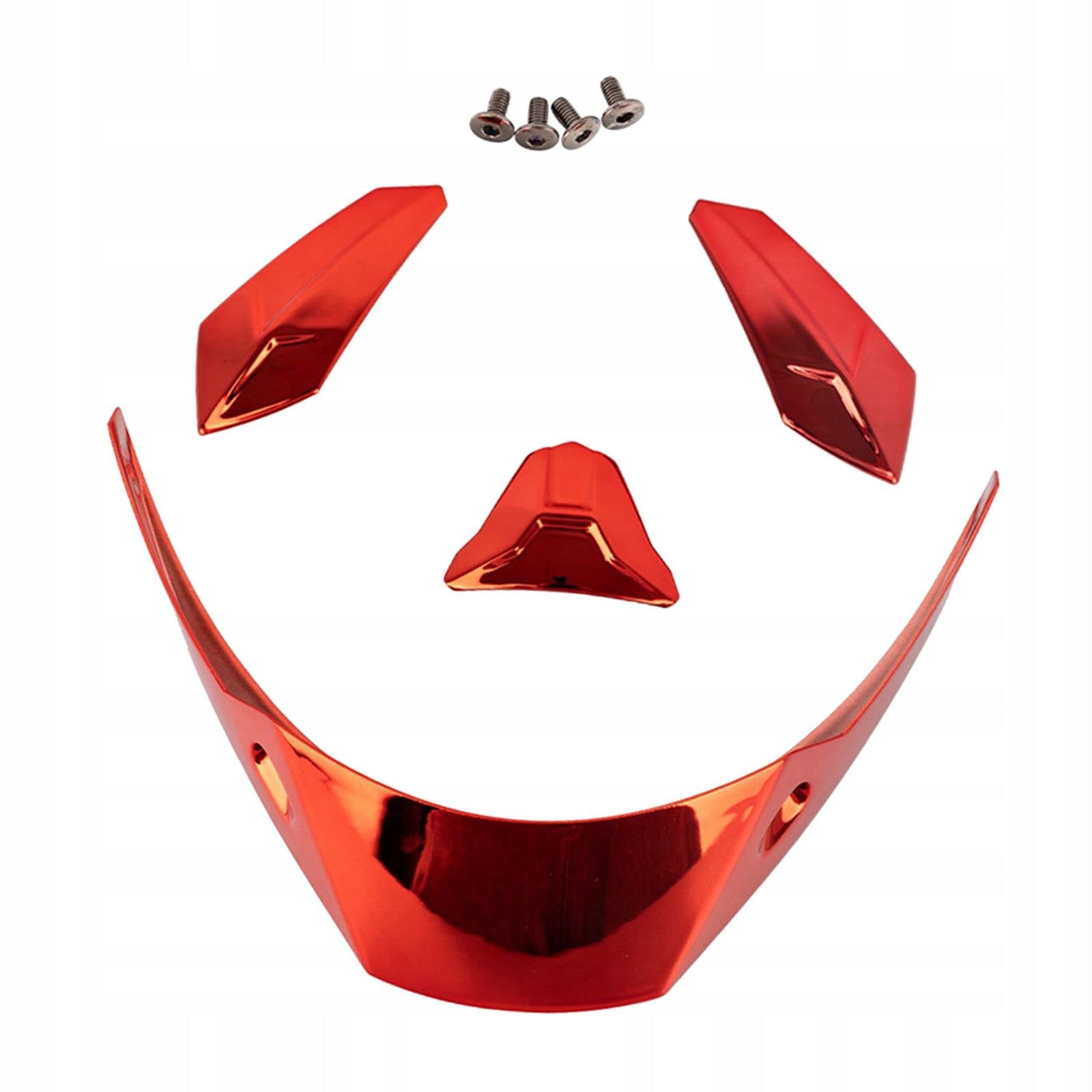 4x helmet Spoiler Helmet Adornment Trim Replacement Tail Accessories Red EAN (GTIN) 6902689605948