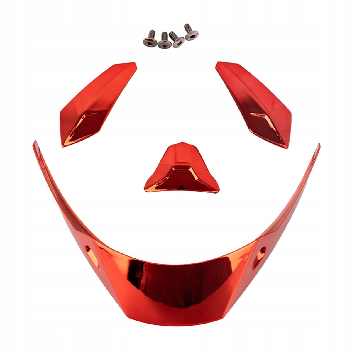 4x helmet Spoiler Helmet Adornment Trim Replacement Tail Accessories Red