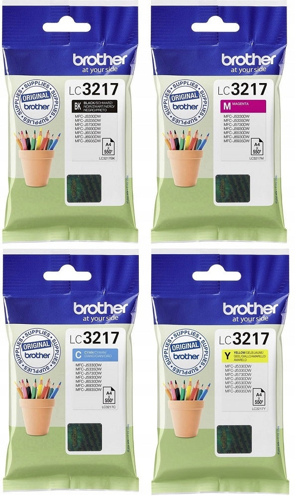 4x ink Brother LC3217 set CMYK LC-3217
