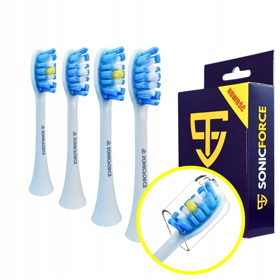 4x tips for Smilesonic GO EX UP replacement white premium fiber heads