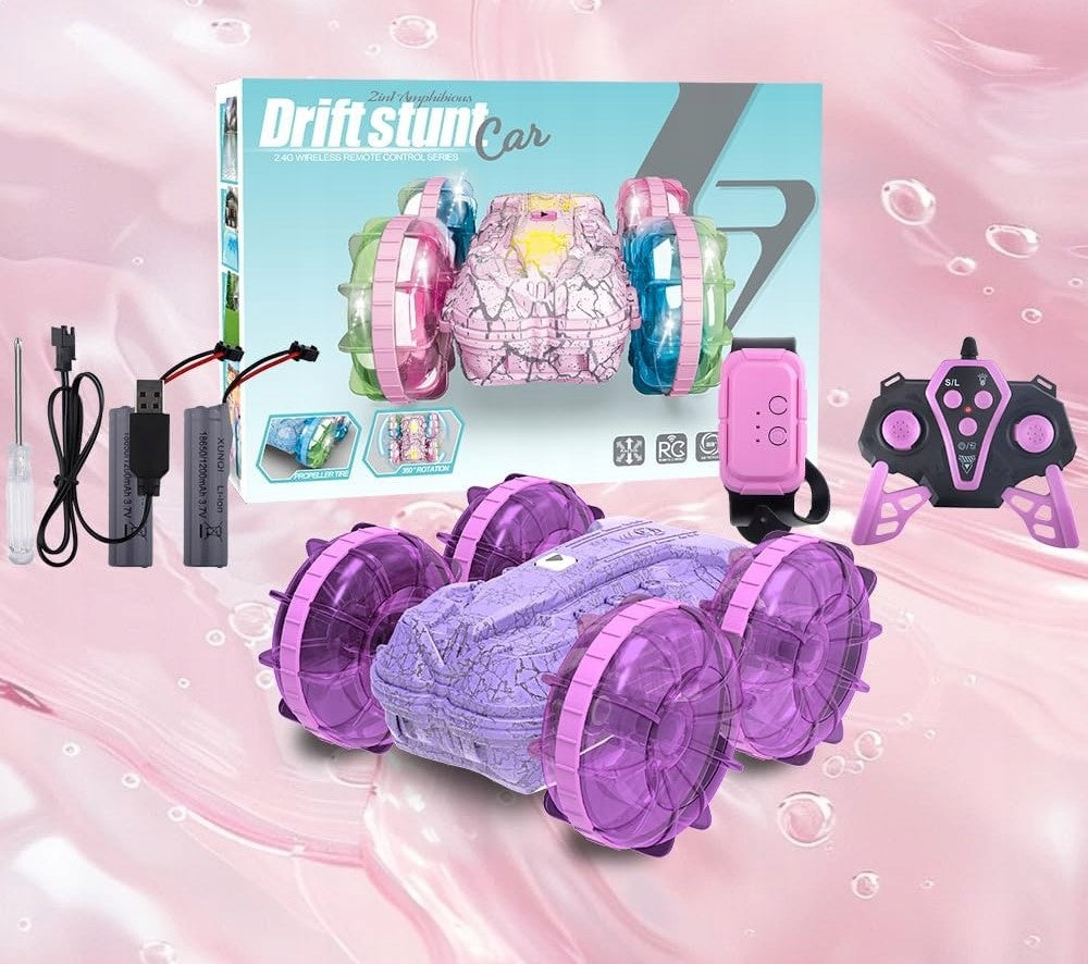 4x4 Amphibia Remote Controlled Car – Rides on Land and Water Pink Packaging status original