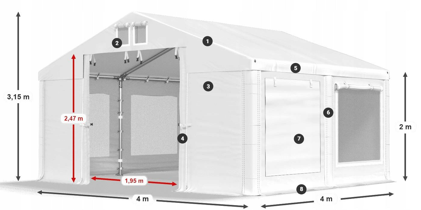 4x4m Party Tent Garden Pavilion DAS 560 S Manufacturer Das Company