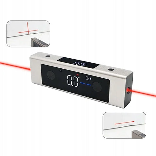 4x90° MAGNETIC ELECTRONIC DIGITAL LEVEL WITH PROTRACTOR AND LASER
