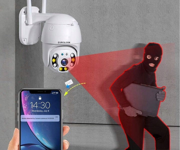 4xZOOM 2Mpx Outdoor WiFi Camera 360° Tracking Brand Eurolook