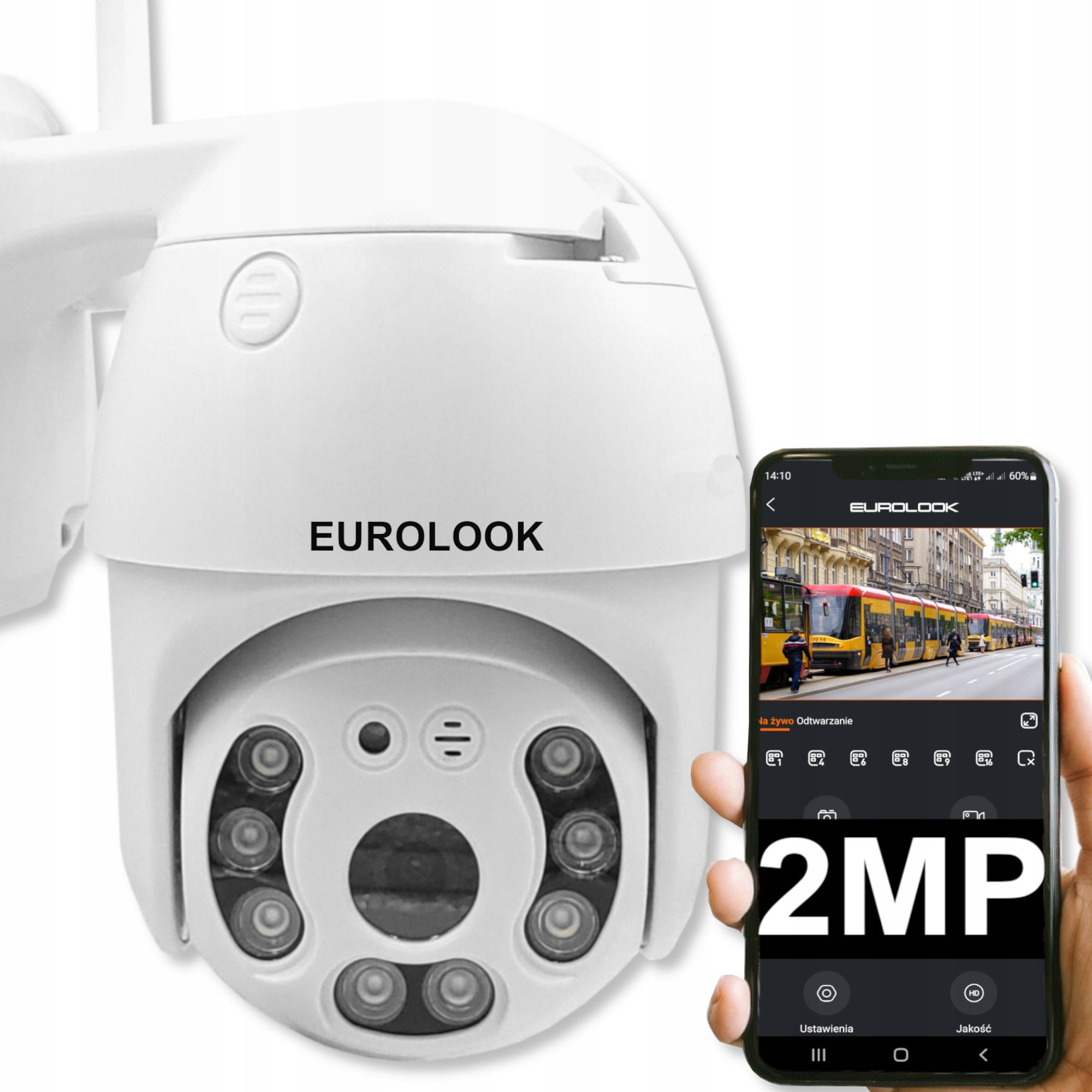 4xZOOM 2Mpx Outdoor WiFi Camera 360° Tracking