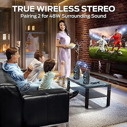 5,3 RGB AUX WIRELESS BLUETOOTH SPEAKER Batteries included no