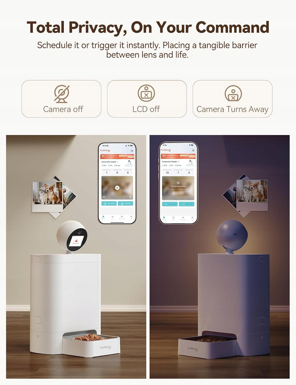 5,5L AUTOMATIC FOOD DISPENSER WITH 360° CAMERA AND APPLICATION Packaging status original