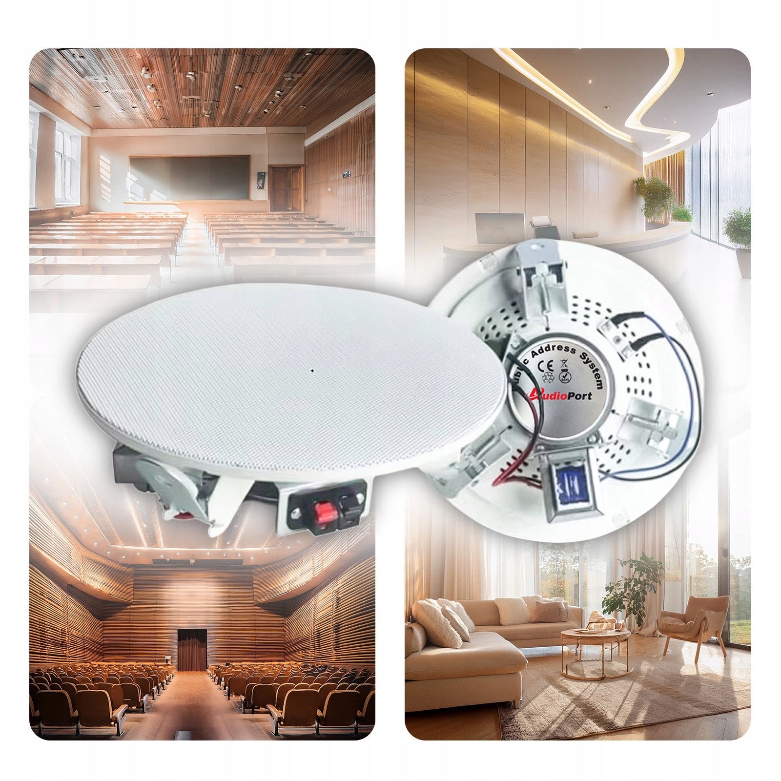 5'' 6W/100V Low Profile Ceiling Speaker for Home Bar Office Manufacturer code AKS.214