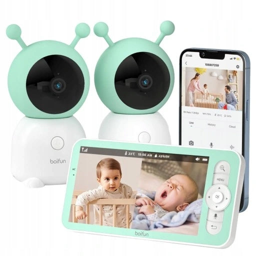 5" BABY MONITOR 2 CAMERA ROTATING RANGE FOR BABY to room