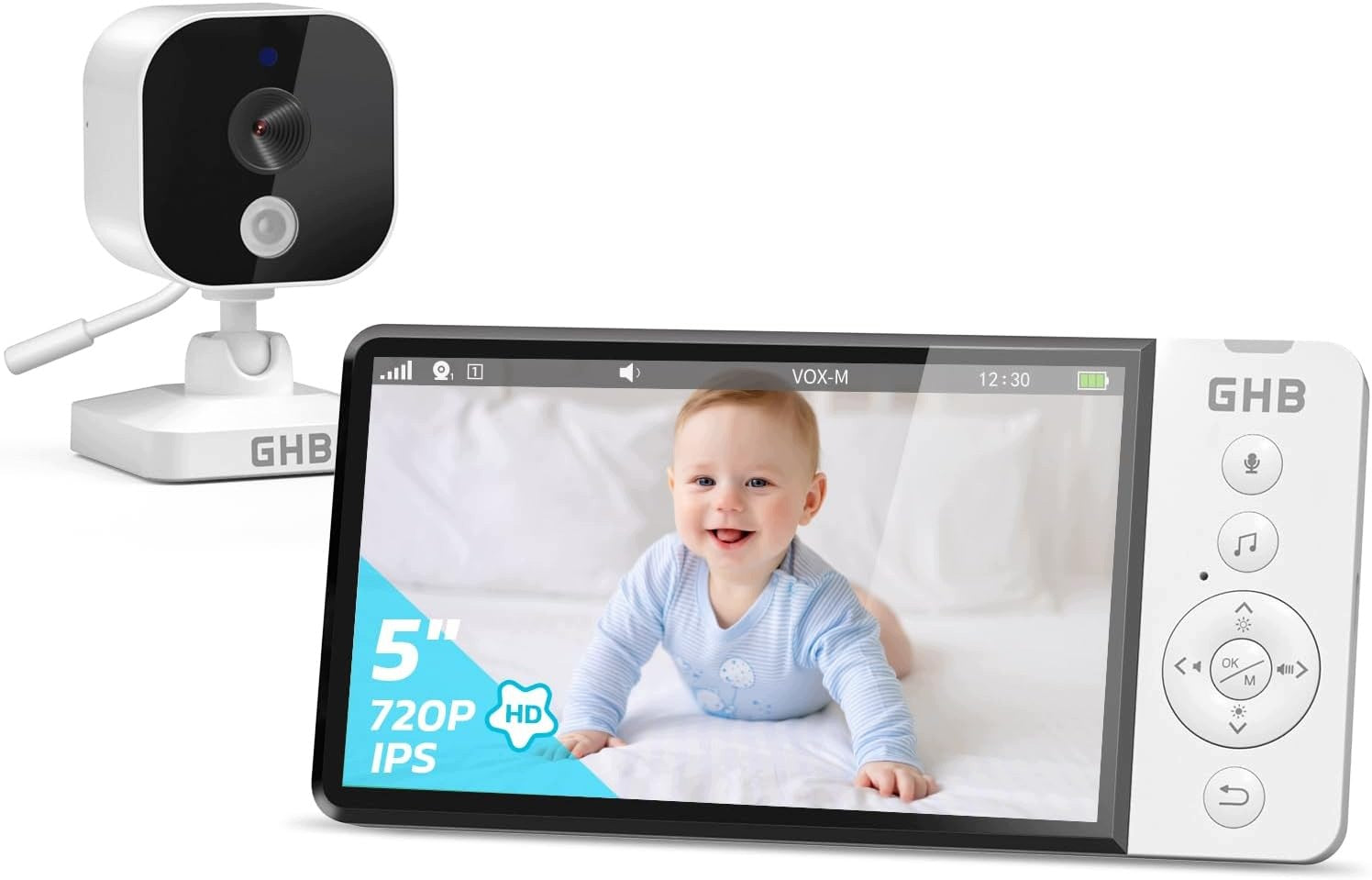 5" BABY MONITOR WITH 2.4GHZ CAMERA TWO-WAY COMMUNICATION