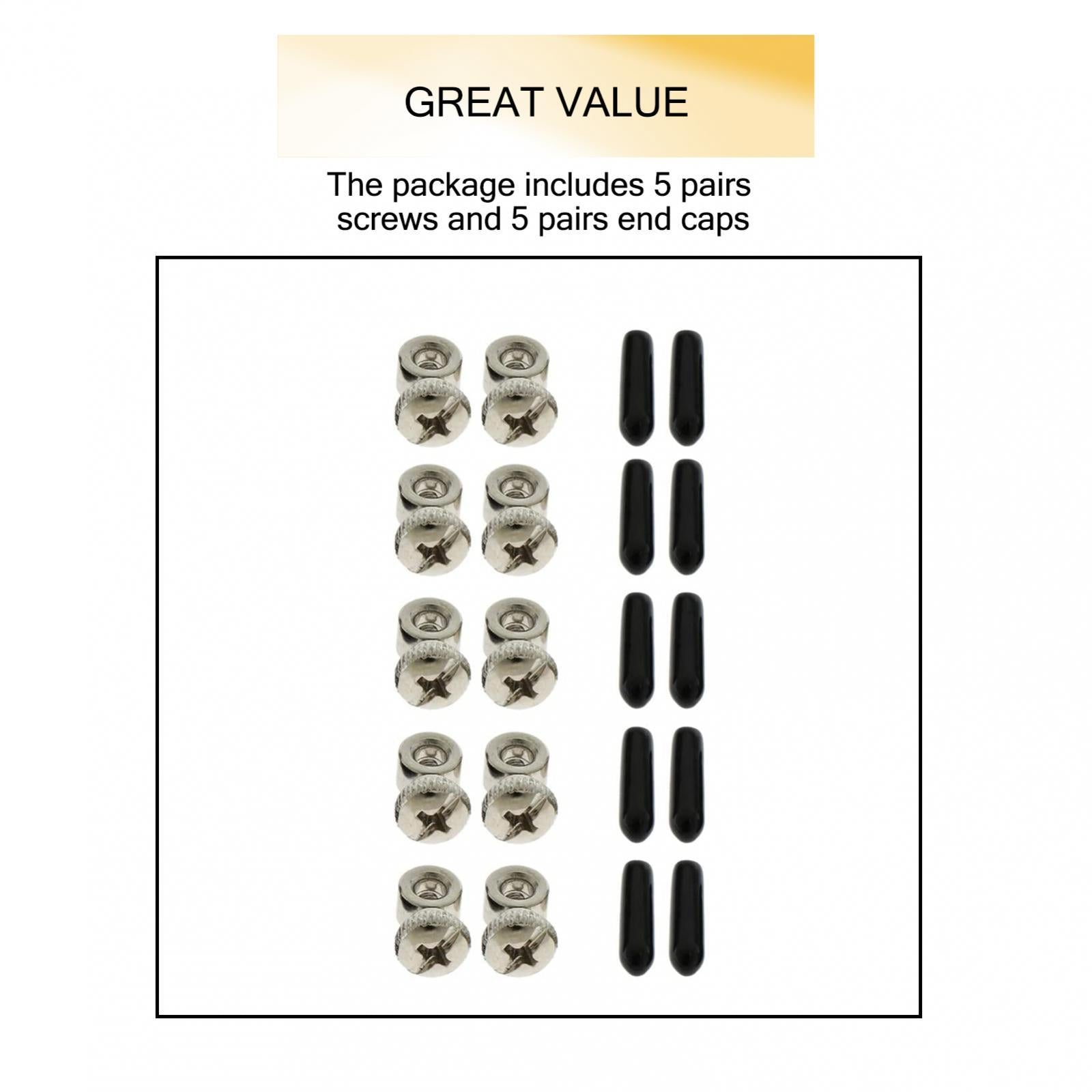 5 Bulk Jump Skipping Rope Screws, Cable Length Adjuster with End Caps for Model Speed Jump Rope Replacement Parts Components