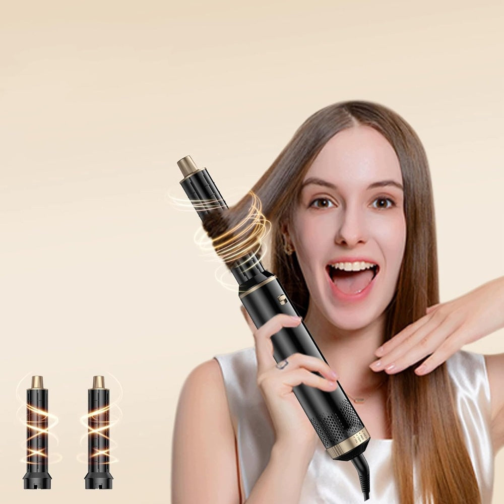 5-IN-1 HAIR STYLING TOOL SET, STRAIGHTENING, CURLING Dominant color black