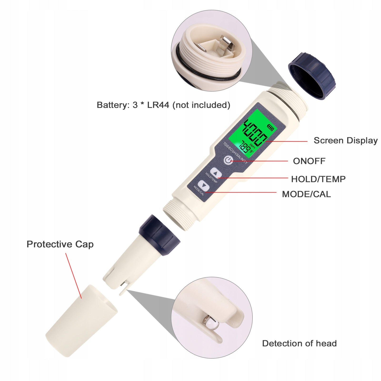 5 IN 1 PROFESSIONAL MULTI-PARAMETER METER Brand no brand