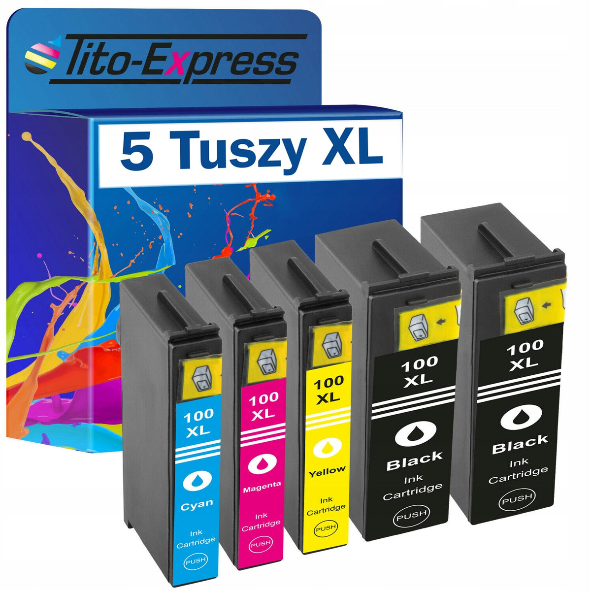 5 Inks for Lexmark 100XL PlatinumSeries