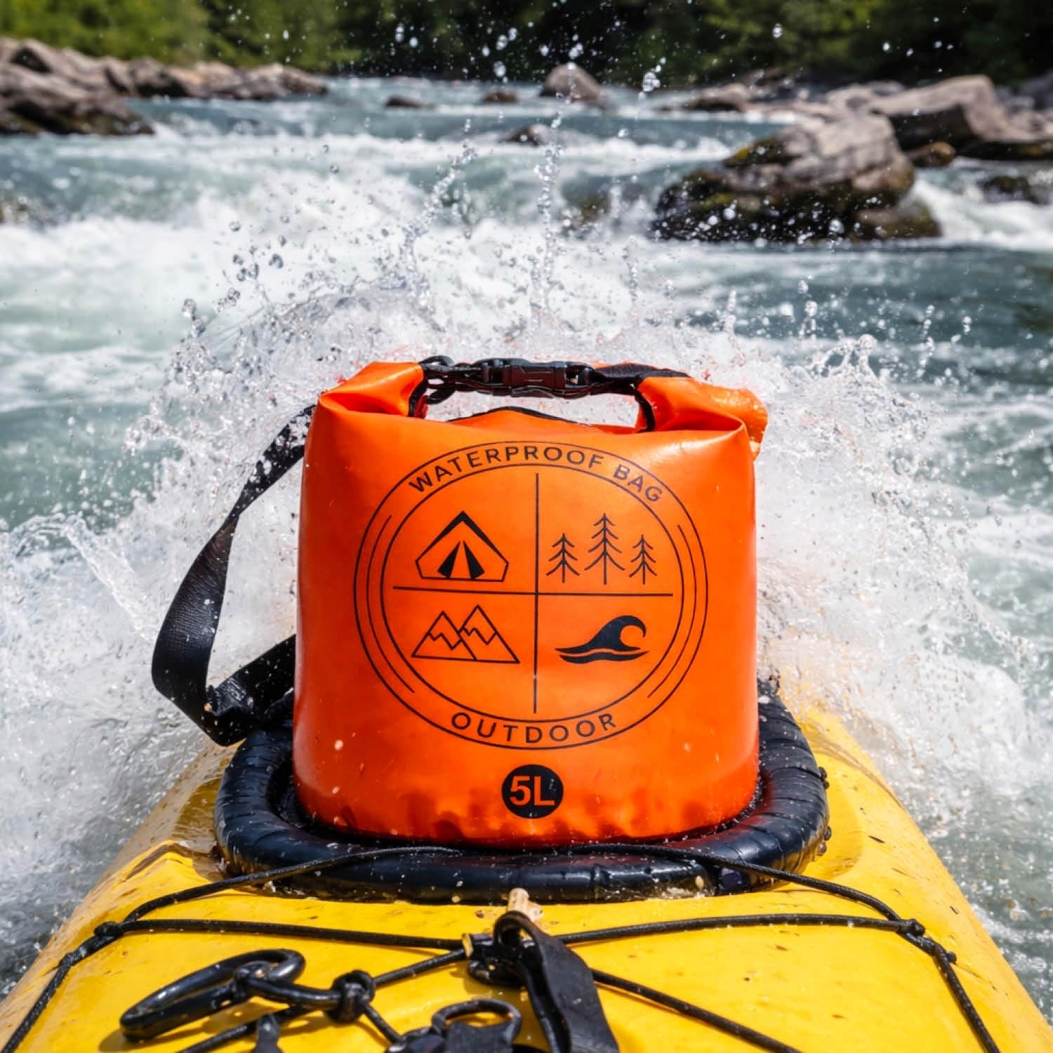 5 L WATERPROOF OUTDOOR BAG WITH ROLL-UP CLOSURE AND STRAP Number of seats 1