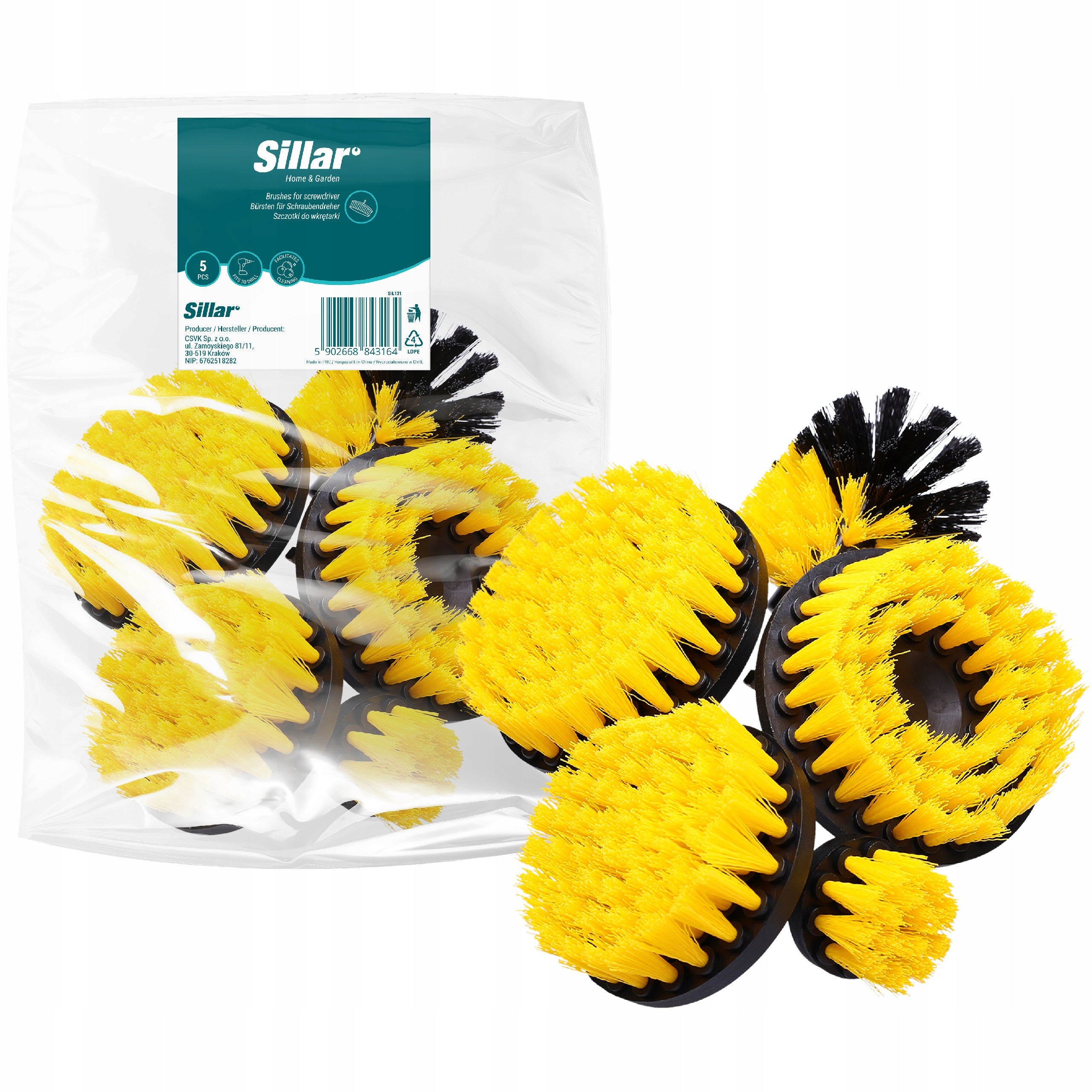 5 Multifunction Cleaning Brushes for Cleaning on Drill Screwdriver