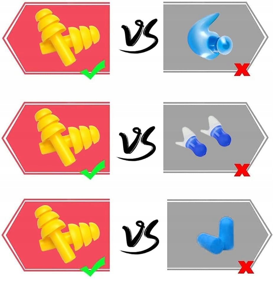 5 PAIRS EARPLUGS SOUND NOISE REDUCTION SWIMMING POOL LEARNING SWIMMING FOR BABY Model KOLOROWE