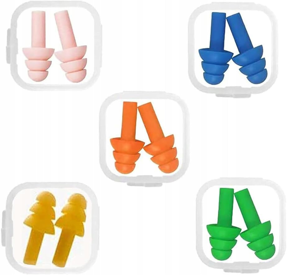 5 PAIRS EARPLUGS SOUND NOISE REDUCTION SWIMMING POOL LEARNING SWIMMING FOR BABY
