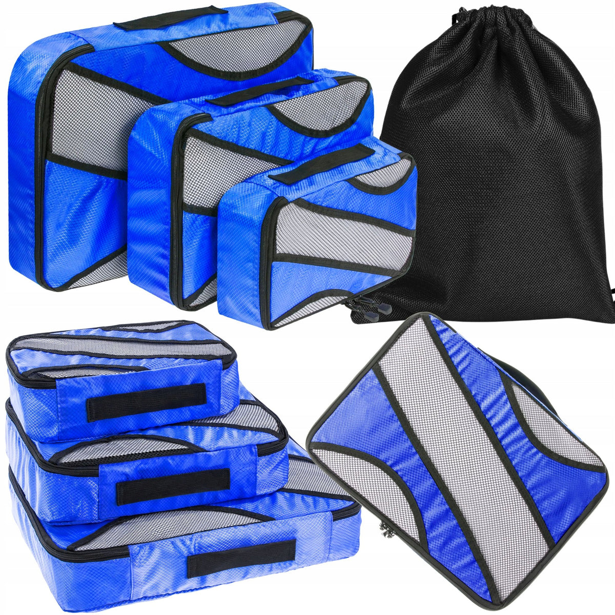 5 PCS ORGANIZERS FOR SUITCASE CLOTHES BAGS BREATHABLE ZIPPER Brand no brand