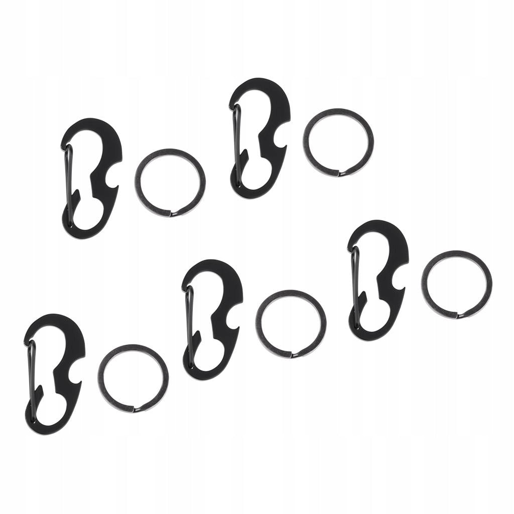 5 Pcs Carabiner Keychain Buckle / Bottle Opener for camping hiking