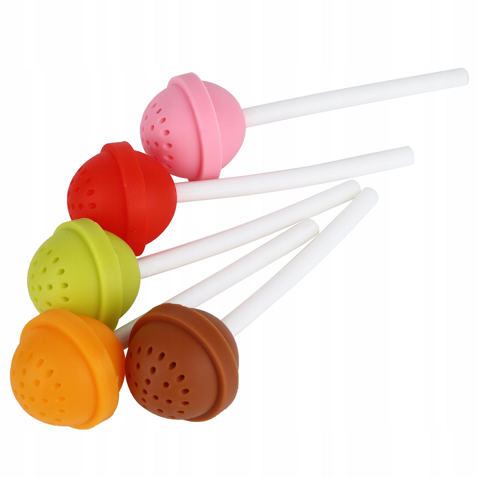 5 Pcs Tea Maker Silicone Tea Strainer with E6 Filter